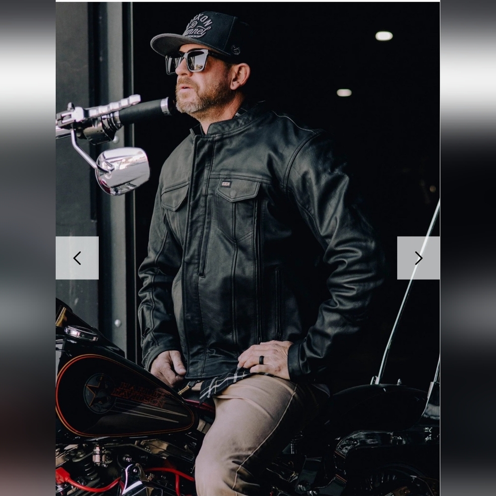 A RARE FIND! DIXXON Men's Black Leather Jacket